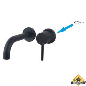 Wiesbaden rozet 75mm tbv kraangedeelte 29.2111 mat-Zwart (HELAAS NIET MEER LEVERBAAR)