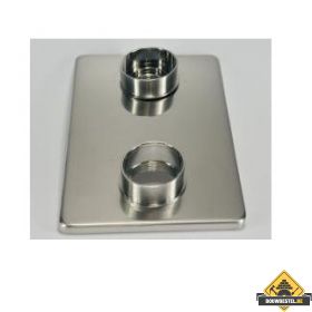 Wiesbaden 8mm verlengset geborsteld staal tbv 2-knops douchethermostaat