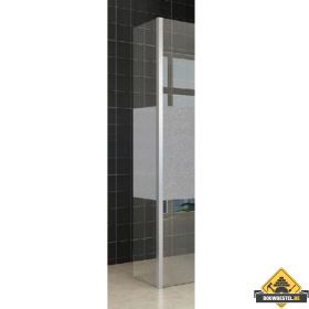 Wiesbaden zijwand + hoekprof 350x2000 10mm NANO gedeeltelijk matglas