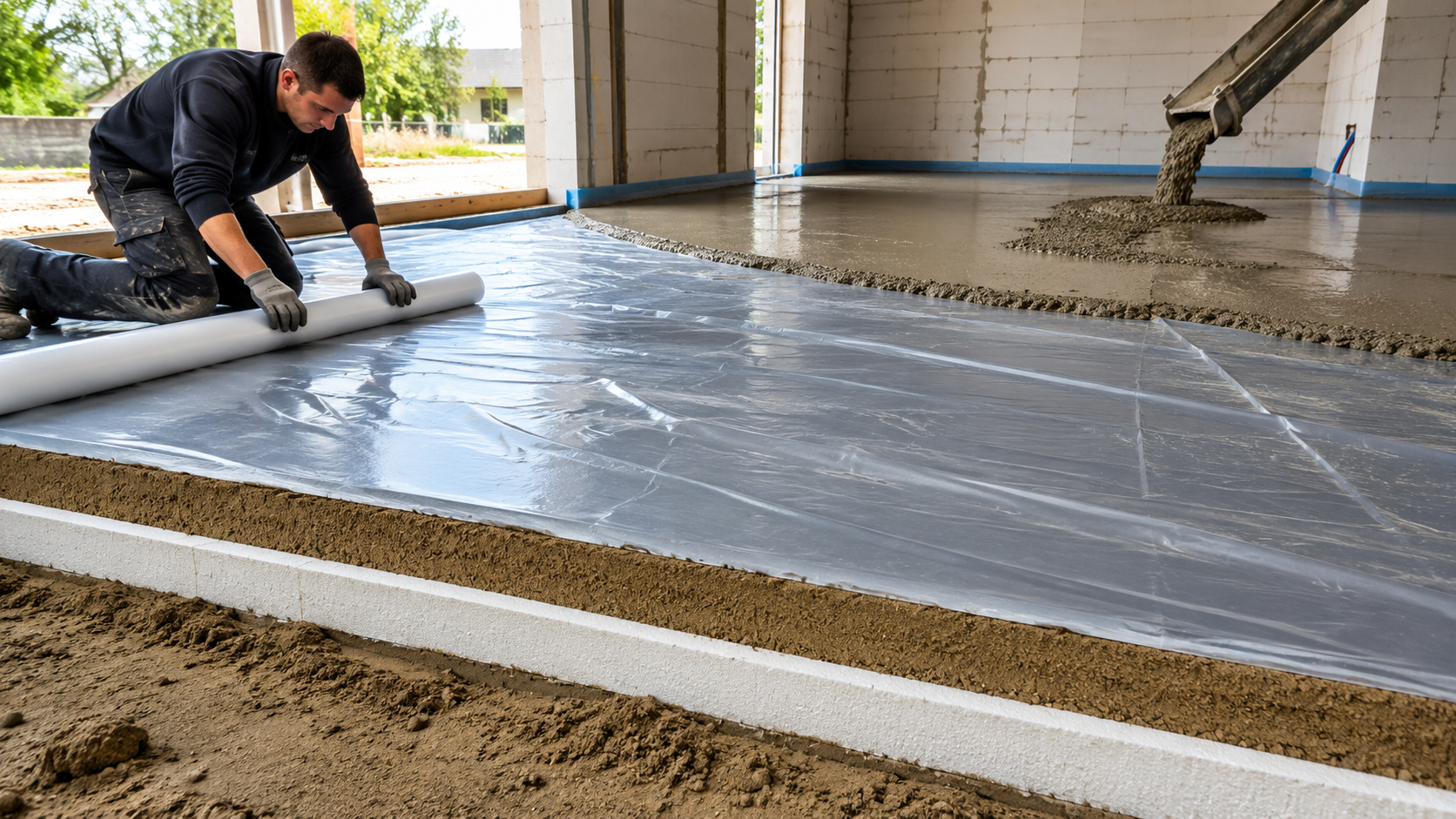 Welke folie onder betonvloer